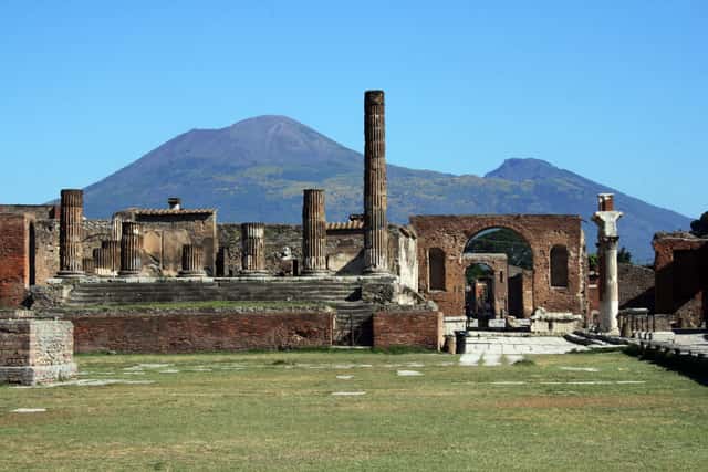 The ruins of Pompeii near Naples, Italy