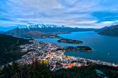 Queenstown and Lake Wakatipu, New Zealand