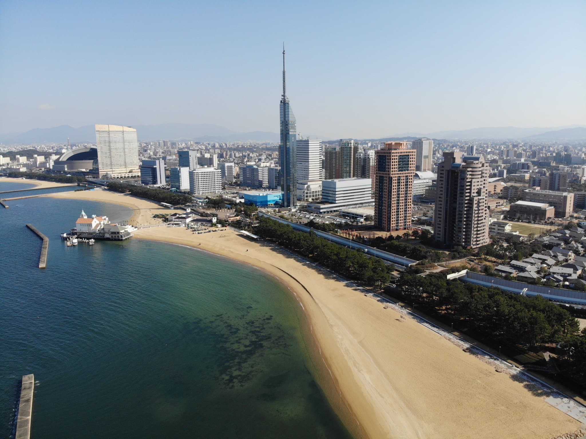 Fukuoka Skyline of Seaside Momochi in Fukuoka, Japan
