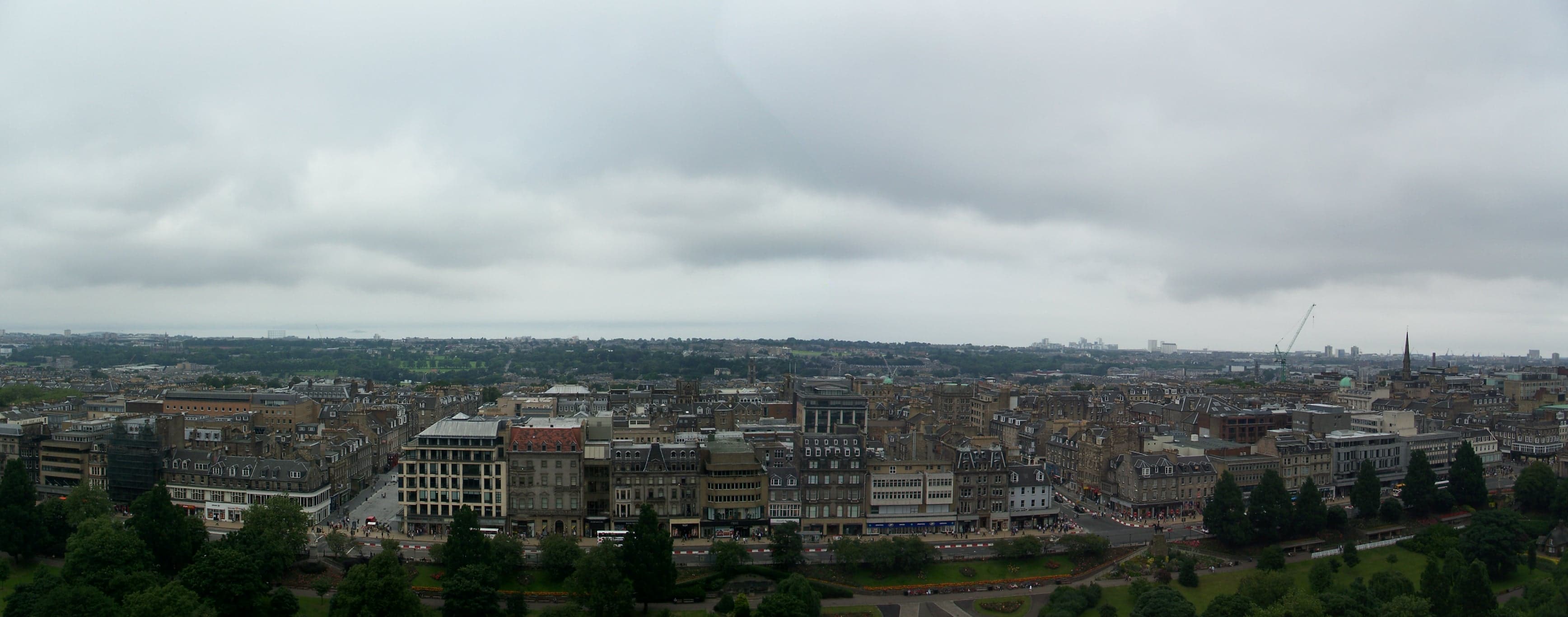 Edinburgh Skyline from the Castle in Edinburgh, United Kingdom